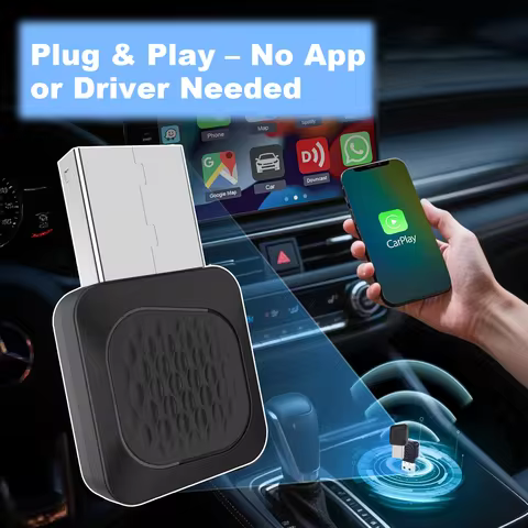 Car Wireless Carplay Adapter for Tesla Model Y 3 2017-2025 Juniper BMW G20 for Car with Wired CarPla