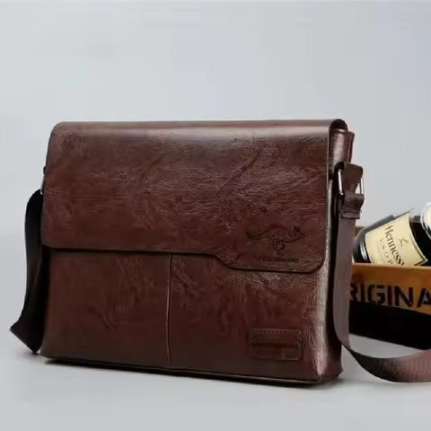 Men Shoulder Bag For IPAD Leather Business Handbag Men Messenger Bag Large Side Sling Bag Fashion Ma
