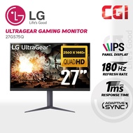 LG 27" 27GS75Q IPS QHD 180Hz 1ms HDR10 NVIDIA G-SYNC & AMD FreeSync Compatible Ultragear Gaming Moni