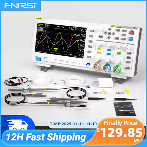 FNIRSI-1014D Dual Channel Desktop Digital Oscilloscope 100MHz* 2 Analog Bandwidth 1GSa/s Sampling Ra