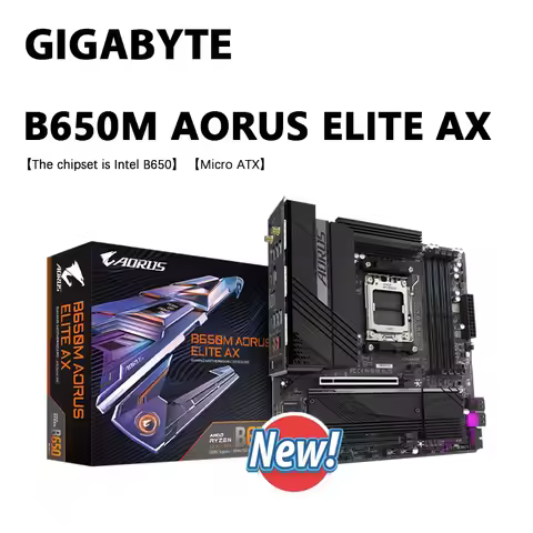 GIGABYTE New B650M AORUS ELITE AX Micro-ATX AMD B650 AMD Ryzen 7000/8000/9000 series processors Sock