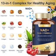 NAD Supplement For Women Men With Nicotinamide Riboside Resveratrol Quercetin Betaine Boost NAD+ Lev