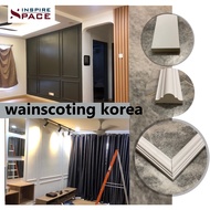 DIY wainscoting/Wainscoting PVC/Korean wall decor/8ft wainscoting/Deco Dinding rumah/Polurethane white wainscoting