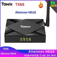 Vhsi Hot Tanix TX6S 10.0กล่องสมาร์ททีวี Allwinner H616 Quad Core 4GB 32GB/64GB 2.4G 5G Wifi 6K TX6 H