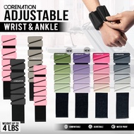 Core Nation Active Unisex Adjustable Wrist & Ankle Weight Bracelet 1KG & 2KG - For Gym & Fitness
