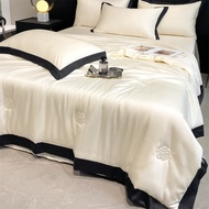 Thin Blanket Comforter Silky Ice Silk Thin Summer Quilt  Duvet Single/queen/king Size Quilt pillowca