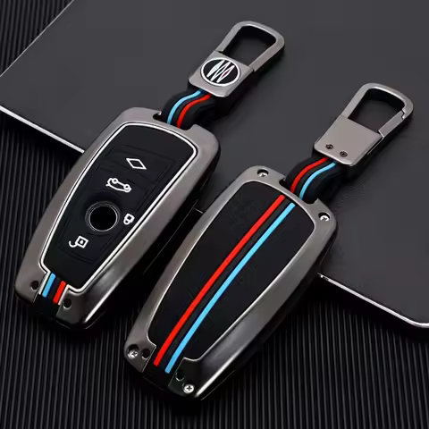 Galvanized Alloy Car Smart Key Fob Case SKin Cover for BMW 3 4 5 Series 320i 530i 550i F20 F21 F30 F
