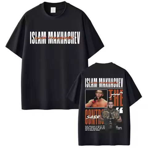 Limited Islam Makhachev Vintage Graphic Tee Shirt Men's Clothing Harajuku Violence Aesthetic T-shirt