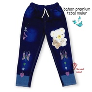 Girls' Jeans 1-12 Years Butterfly Doll Variation Girls' Long Jeans/ Girls' Jeans/ Girls' Long Jeans/