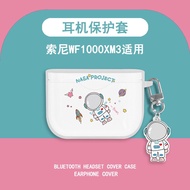 READY STOCK! Cute transparent cartoon beautiful girl &amp; colorful violent bear for  Sony WF-1000 XM3 Soft Earphone Case Cover