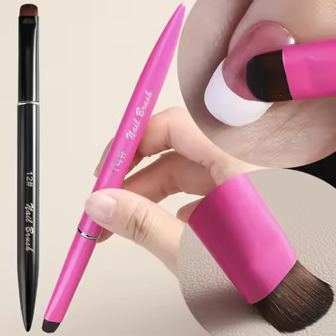 Roundhead Nail Pen Special Brush Pink Black Gradient Nail Brush Bottom Glue Sealing Layer Photothera