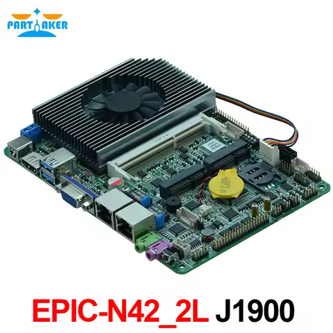 Partaker EPIC-N42 Celeron J1900 Quad Core 8GB Dual LAN 6*COM 4 Inch X86 Embedded Motherboard with LV