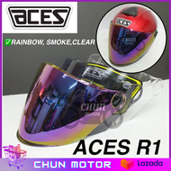ACES R1 topi keledar punya Visor Smoke / pelangi Cermin Visor (VISOR saja)