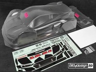 亞丁RC BITTYDESIGN BDGT8-R8ULT AR8-GT3 1mm 1/8GT房車325mm用透明車殼