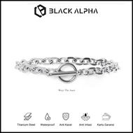 Black Alpha - Loki Bracelet Men's Titanium Bracelet Anti-Rust Street King Design