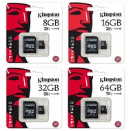 100% Quality Kingston Micro SD Memory Cards Class10 16GB/32GB/64GB/128GB/256GB For Smartphone SD CAR