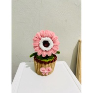 fuzzy wire flower pot