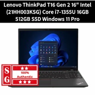 LENOVO THINKPAD T16 GEN 2 16" Intel 21HH003KSG 16 Inch Laptop Intel i7 Windows 11 Pro i7 Processor Lenovo Laptop i7