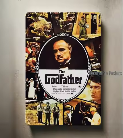 The Godfather Retro Movie Metal Poster Tin Sign - 20x30cm Plate