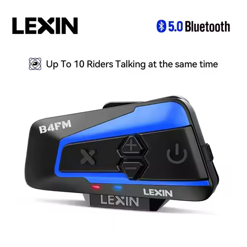 Brand Lexin LX-B4FM-X for 10 Riders Intercom Motorcycle Bluetooth Helmet Headsets BT Moto Intercomun