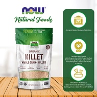 NOW Foods, Organic Millet, Gluten-Free, Whole Grain, Hulled, USA-Grown, (Packaging May Vary) 16 oz (