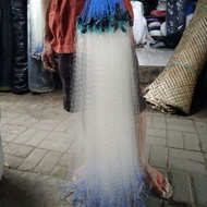 Jaring Ikan Siap Pakai Tinggi 1 meter Panjang 40 - 50 meter Senar 015 Lubang Banyak Varian