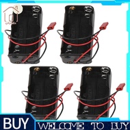 4Pack 6V 4XAA Battery Container Case Holder Pack Box JST Plug Receiver for   1/8 1/10 RC Nitro Power