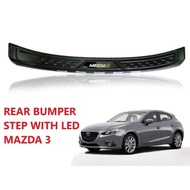 REAR BUMPER STEP/ TRUNK GUARD/ BUMPER GRUAD WITH LED MAZDA 3