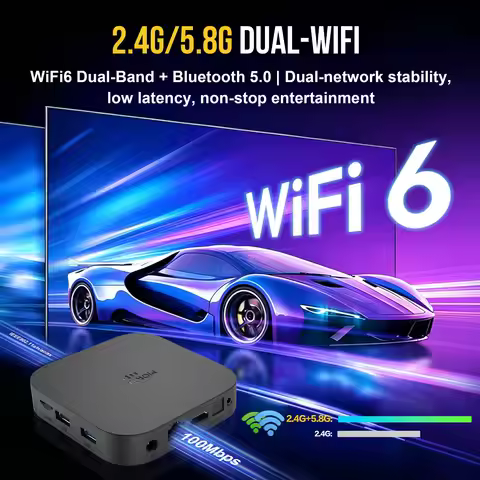 X5S RK3518 TV Box Android 14 System Mali-450 GPU Voice Control Multi Interfaces USB3.0 TF Card Media