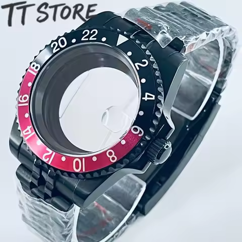 40mm Black Men's and Women's Watch featuring NH34, NH35, NH36, NH38, NH39, NH70, ETA2824, and PT5000