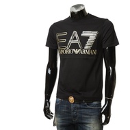 EA7 Pure Cotton Printed Short Sleeve T-Shirt - Unisex Design