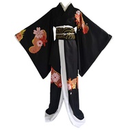 Gegexli Anime Cosplay Costumes Kibutsuji Muzan Women Kimono Halloween Carnival Party