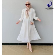 Gamis Wanita Baju Midi Dress Mat Crincle Airflow/Baju Gamis Dress Midi