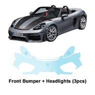 Exclusively for Porscche 718Spyder CaymanTPU Invisible Anti-Scratch Brightening Protective Film Car 