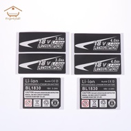 FIN 10Pcs/set For 18V 3Ah 4Ah 5Ah 6Ah 9Ah BL1830 Li-Ion Battery Label Stickers 18V Battery Capacity 
