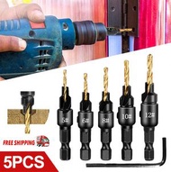 木工 開孔器套裝 六角螺絲 五金工具沉孔鑽頭 沉頭鑽 錐孔鑽 鑽孔擴孔