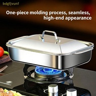BDGF 16x9 Inch 2SET Stainless Steel Baking Pan With Lids Deep Dish Tray For Cooking Fish Pasta Casse