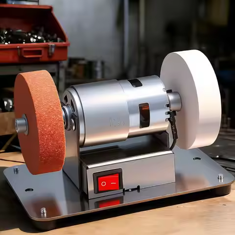 Mini Electric Bench Grinder Multi-Functional Mini Bench Grinder Desktop Grinding Machine Space-Savin