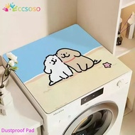 Cartoon Line Puppy Soft Diatom Mud Absorbent Cover Mat Washing Machine Sunscreen Dustproof Durable P