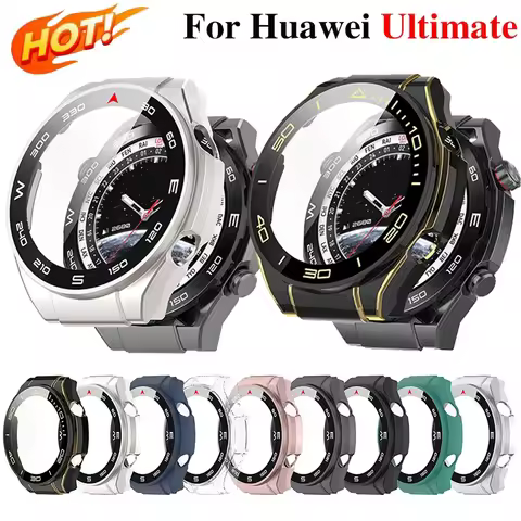 Tempered Glass + PC Cover for Huawei Watch Ultimate Full Coverage Protective Bumper Case for Huawei 