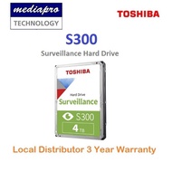 Toshiba Surveillance S300 4TB Internal 3.5 HDD - 3 Year Local Distributor Warranty