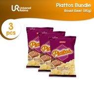 Piattos Roast Beef Flavored Potato Crisps 85g - 3 packs