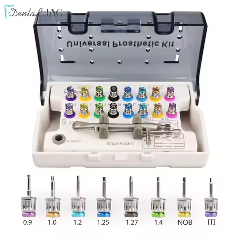 High Quality Screwdriver Tools Dental Implant Torque Wrench Ratchet 10-70NCM with Drivers & Wrench K