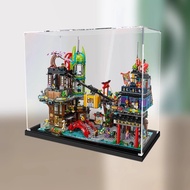 Transparent Acrylic Display Box For Lego 71799 Phantom Ninja City Market Display Case Dustproof Cove