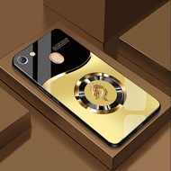 Ốp Lưng cho OPPO F5 F5 YOUTH F7 Mặt kính cường lực cao cấp Họa tiết RỒNG VÀNG