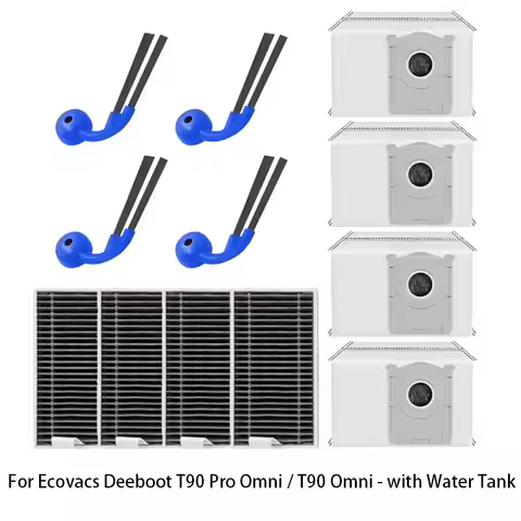 Vacuum Parts Brush Filter Dust Bag Accessories Fit For ( Ecovacs Deeboot T90 Pro Omni / T90 Omni - w