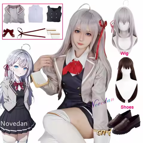 Alisa Mikhailovna Kujou Cosplay Costume Wig Shoe Anime School JK Uniform Alya Roshidere Yuki Suou Ch