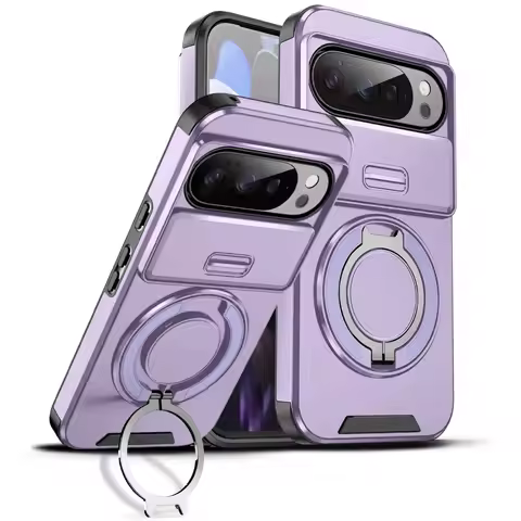 Luxury Hard Shockproof Armor Rotate Ring Bracket Phone Case For Google Pixel 10 9 8 7 Pro XL 8A 9A P