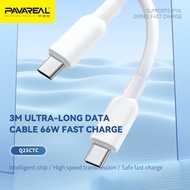 [ Shopcom ] ( 3 Meter ) PAVAREAL Q25CTC 66W PD USB Data Cable / PD 66W Super Fast Charging / Resilie