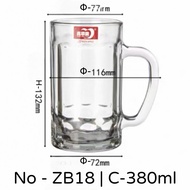 Bộ 6 Ly Quai Pháp Uống Bia Thuỷ Tinh 390ML DELI Benidorm Glass Mug 11.7 OZ ZB05375